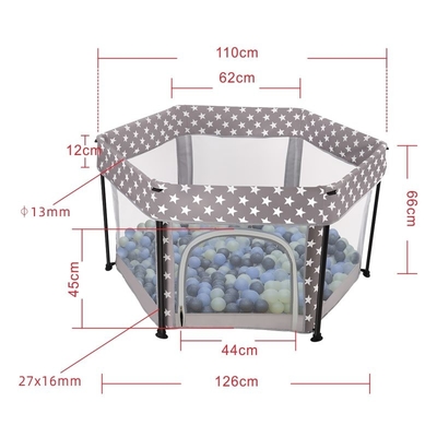 Wielofunkcyjny przenośny metalowy materiał Baby Playard składany kojec podróżny do użytku wewnątrz i na zewnątrz
