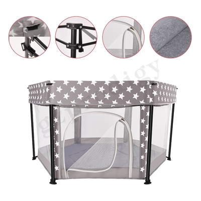 Wielofunkcyjny przenośny metalowy materiał Baby Playard składany kojec podróżny do użytku wewnątrz i na zewnątrz