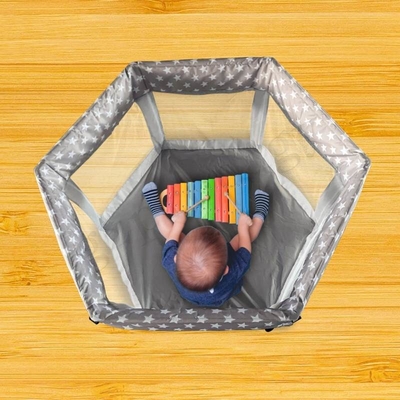 Wielofunkcyjny przenośny metalowy materiał Baby Playard składany kojec podróżny do użytku wewnątrz i na zewnątrz