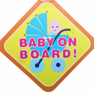 Zabezpieczenie przed dziećmi ABS Car Baby On Board Naklejka Anti Abrasion Nietoksyczny