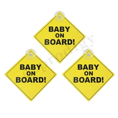 Wodoodporna naklejka Baby On Board Uniwersalna 135x135mm Praktyczna