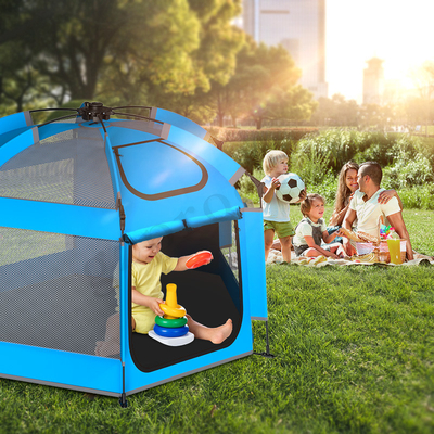 Przenośny Pop Up Playhouse Zewnętrzna Ochrona UV Niebieski kolor