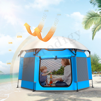 Przenośny Pop Up Playhouse Zewnętrzna Ochrona UV Niebieski kolor