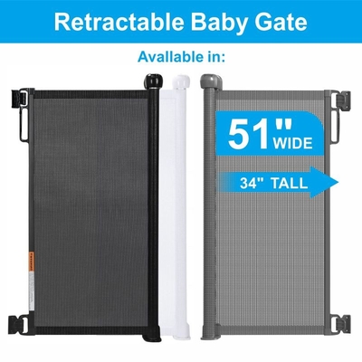 Prodigy Baby Door Stair Gate Pet dog Wciągalna brama bezpieczeństwa Przenośna brama bezpieczeństwa
